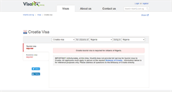 Desktop Screenshot of croatia.visahq.com.ng