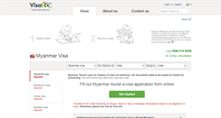 Desktop Screenshot of myanmar.visahq.in