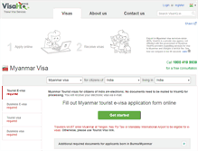 Tablet Screenshot of myanmar.visahq.in