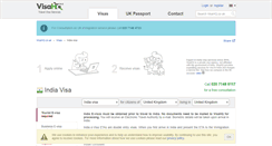 Desktop Screenshot of india.visahq.co.uk