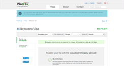 Desktop Screenshot of botswana.visahq.ca