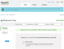Tablet Screenshot of botswana.visahq.ca
