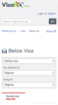 Mobile Screenshot of belize.visahq.com.ng