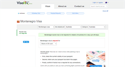 Desktop Screenshot of montenegro.visahq.com.au
