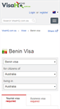 Mobile Screenshot of benin.visahq.com.au
