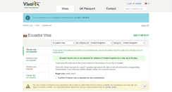 Desktop Screenshot of ecuador.visahq.co.uk
