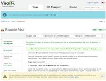Tablet Screenshot of ecuador.visahq.co.uk