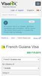 Mobile Screenshot of french-guiana.visahq.ca