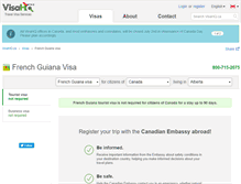 Tablet Screenshot of french-guiana.visahq.ca