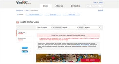 Desktop Screenshot of costa-rica.visahq.com.ng