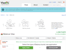 Tablet Screenshot of belarus.visahq.ca