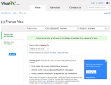 Tablet Screenshot of france.visahq.com.au
