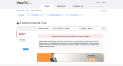 Desktop Screenshot of falkland-islands.visahq.com.ng
