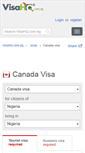 Mobile Screenshot of canada.visahq.com.ng