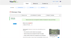 Desktop Screenshot of monaco.visahq.com.au