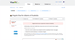 Desktop Screenshot of angola.visahq.com.au