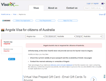 Tablet Screenshot of angola.visahq.com.au