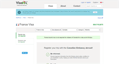 Desktop Screenshot of france.visahq.ca