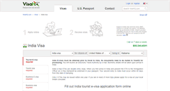 Desktop Screenshot of india.visahq.com