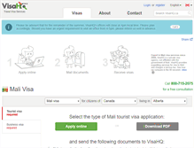 Tablet Screenshot of mali.visahq.ca