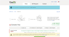 Desktop Screenshot of canada.visahq.co.uk