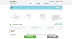 Desktop Screenshot of lebanon.visahq.ca