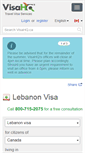 Mobile Screenshot of lebanon.visahq.ca