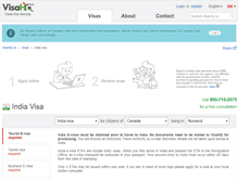 Tablet Screenshot of india.visahq.ca
