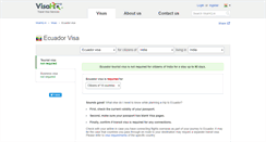 Desktop Screenshot of ecuador.visahq.in