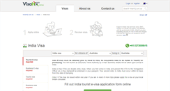 Desktop Screenshot of india.visahq.com.au