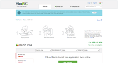Desktop Screenshot of benin.visahq.in