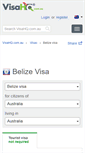 Mobile Screenshot of belize.visahq.com.au