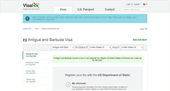 Desktop Screenshot of antigua-barbuda.visahq.com