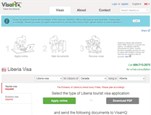 Tablet Screenshot of liberia.visahq.ca