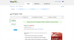 Desktop Screenshot of hungary.visahq.com.au