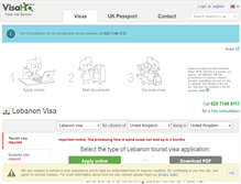Tablet Screenshot of lebanon.visahq.co.uk