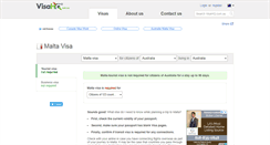 Desktop Screenshot of malta.visahq.com.au