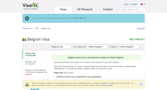 Desktop Screenshot of belgium.visahq.co.uk
