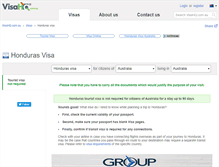 Tablet Screenshot of honduras.visahq.com.au