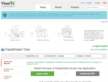 Tablet Screenshot of kazakhstan.visahq.ca