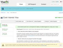 Tablet Screenshot of cook-islands.visahq.co.uk