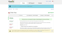 Desktop Screenshot of chile.visahq.co.uk