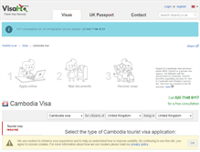 Tablet Screenshot of cambodia.visahq.co.uk