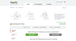 Desktop Screenshot of cameroon.visahq.com