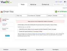 Tablet Screenshot of oman.visahq.com.au