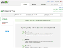 Tablet Screenshot of palestine.visahq.ca