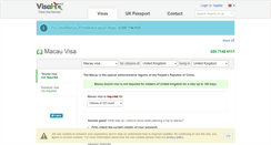 Desktop Screenshot of macau.visahq.co.uk