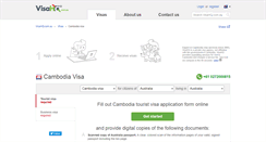 Desktop Screenshot of cambodia.visahq.com.au