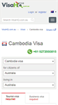 Mobile Screenshot of cambodia.visahq.com.au