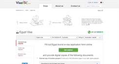 Desktop Screenshot of egypt.visahq.com.au
